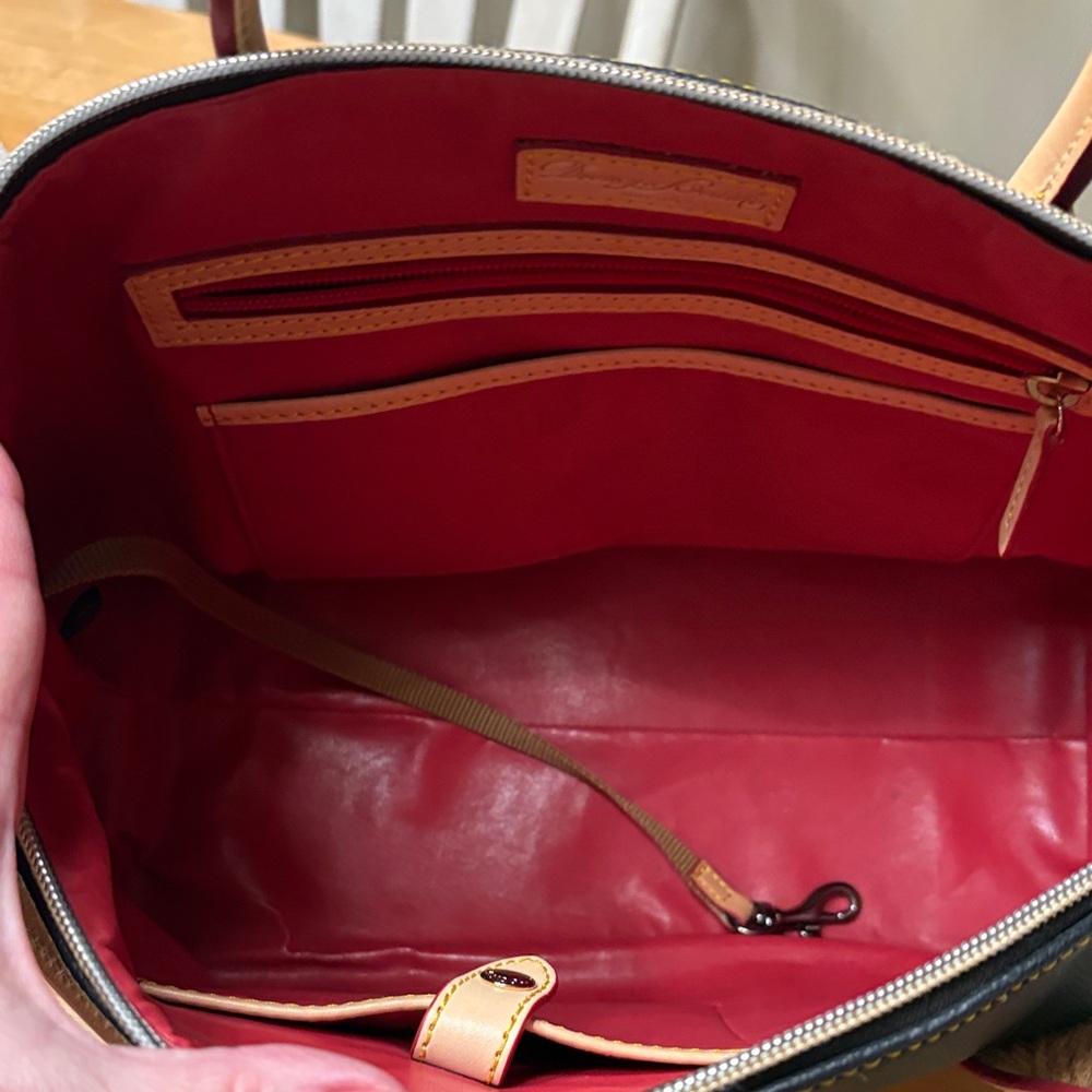 Dooney & Bourke Black and Tan Satchel - Picture 3 of 5